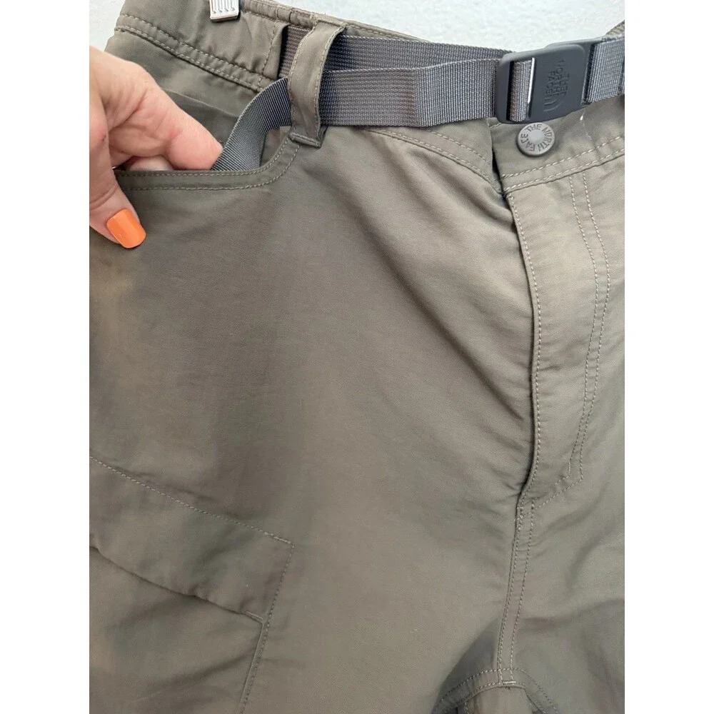 The North Face Paramount Trail Shorts Mens XL Brown Nylon Belted Hiking Cargo